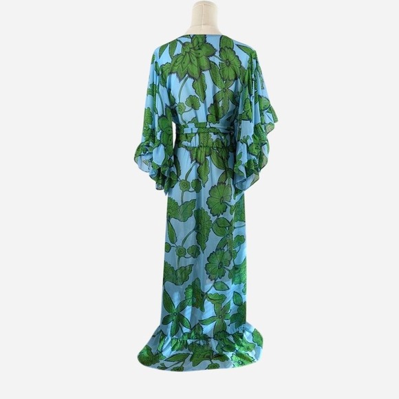 Cabi 5815 Derby Dress Green Floral Wrap Dress - Size XS - Picture 3 of 9